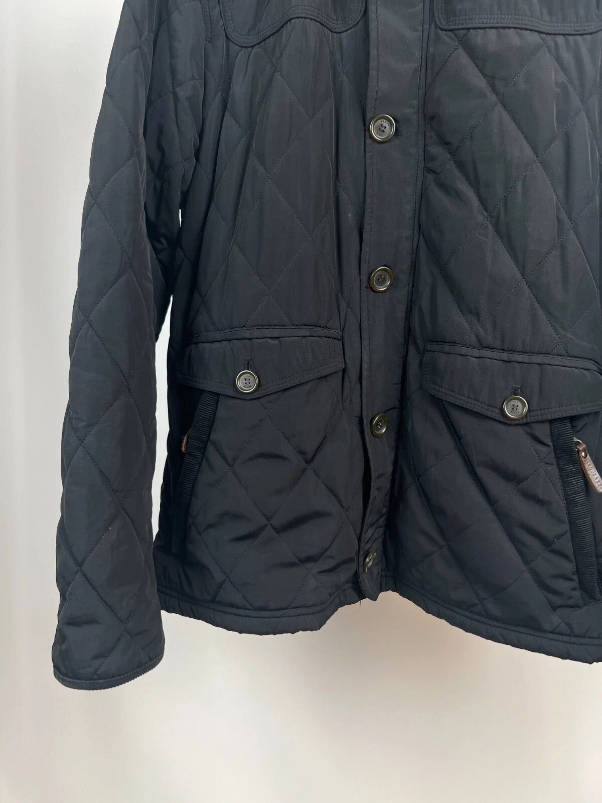 Ted Baker Ted Baker London Men's Black Corduroy Collar Quilted Jacket Size US L / EU 52-54 / 3 - 10 Thumbnail