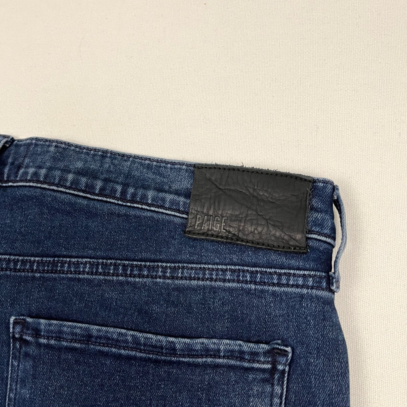 Paige Paige Jeans Mens Slim Straight 36 x 32 Blue Denim Stretch Travel Pants Regular Medium Blue Paige Lennox Size US 36 / EU 52 - 6 Thumbnail