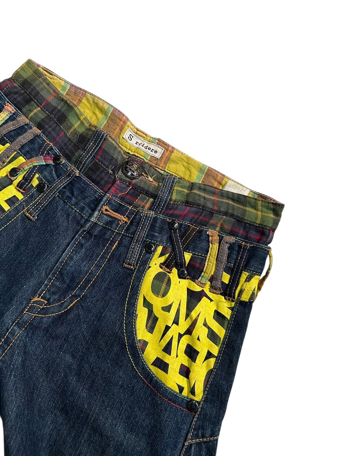 Japanese Brand × Kapital × Vintage Double Waist Japanese Punk Rock Denim Jeans Size US 30 / EU 46 - 2 Thumbnail