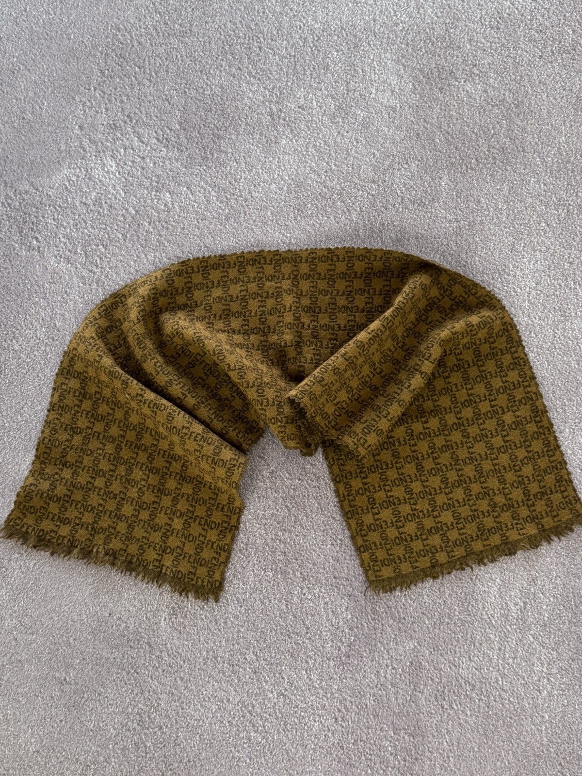 Fendi Fendi Luxury Monogram Archival 90’s Brown Scarf Size ONE SIZE - 2 Thumbnail