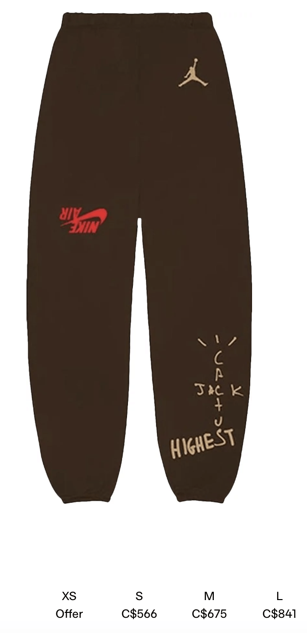 Travis scott cactus jack sweatpants sale