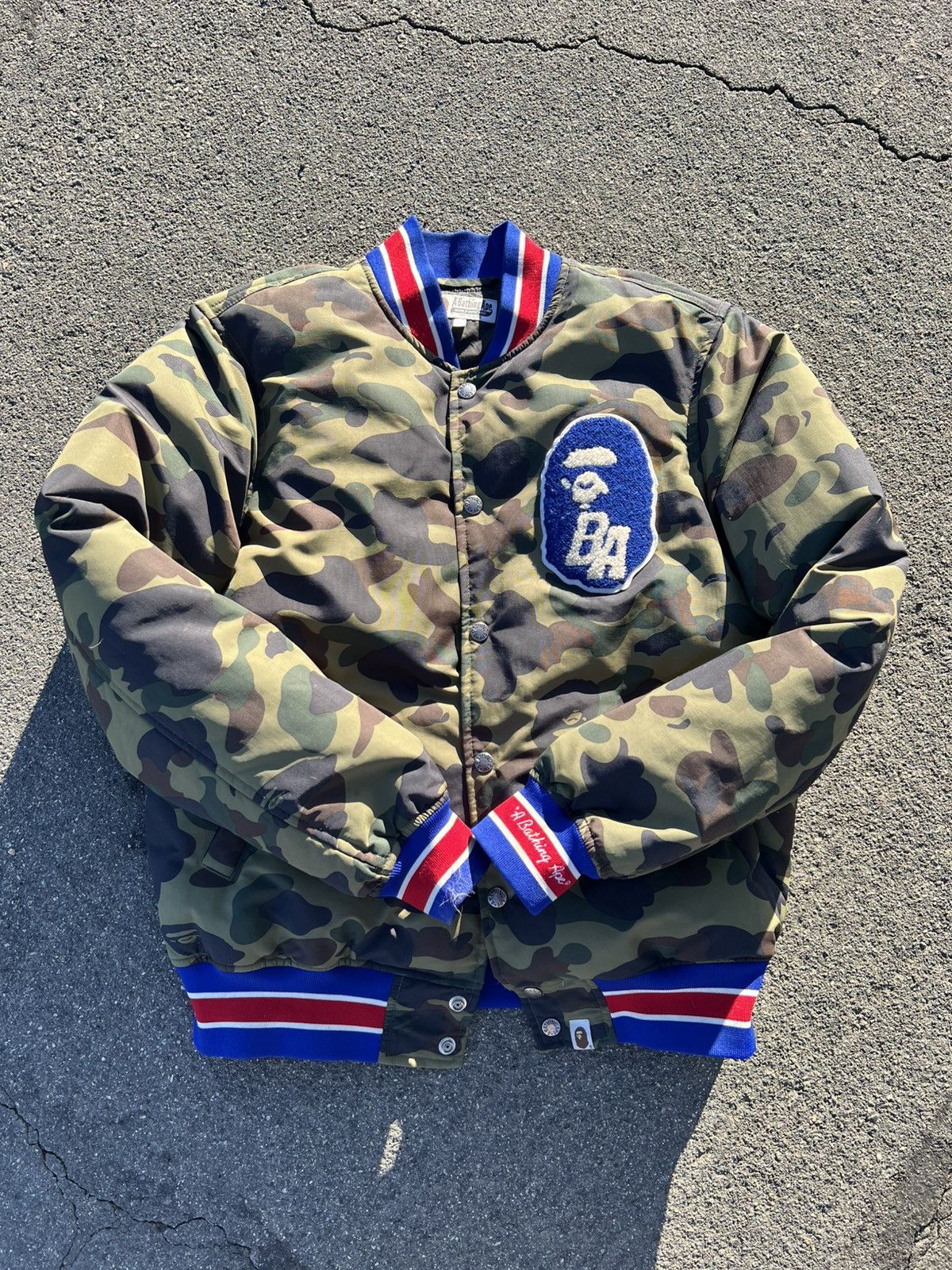 Bape BAPE 1st Camo Varsity Jacket Size US L / EU 52-54 / 3 - 1 Thumbnail