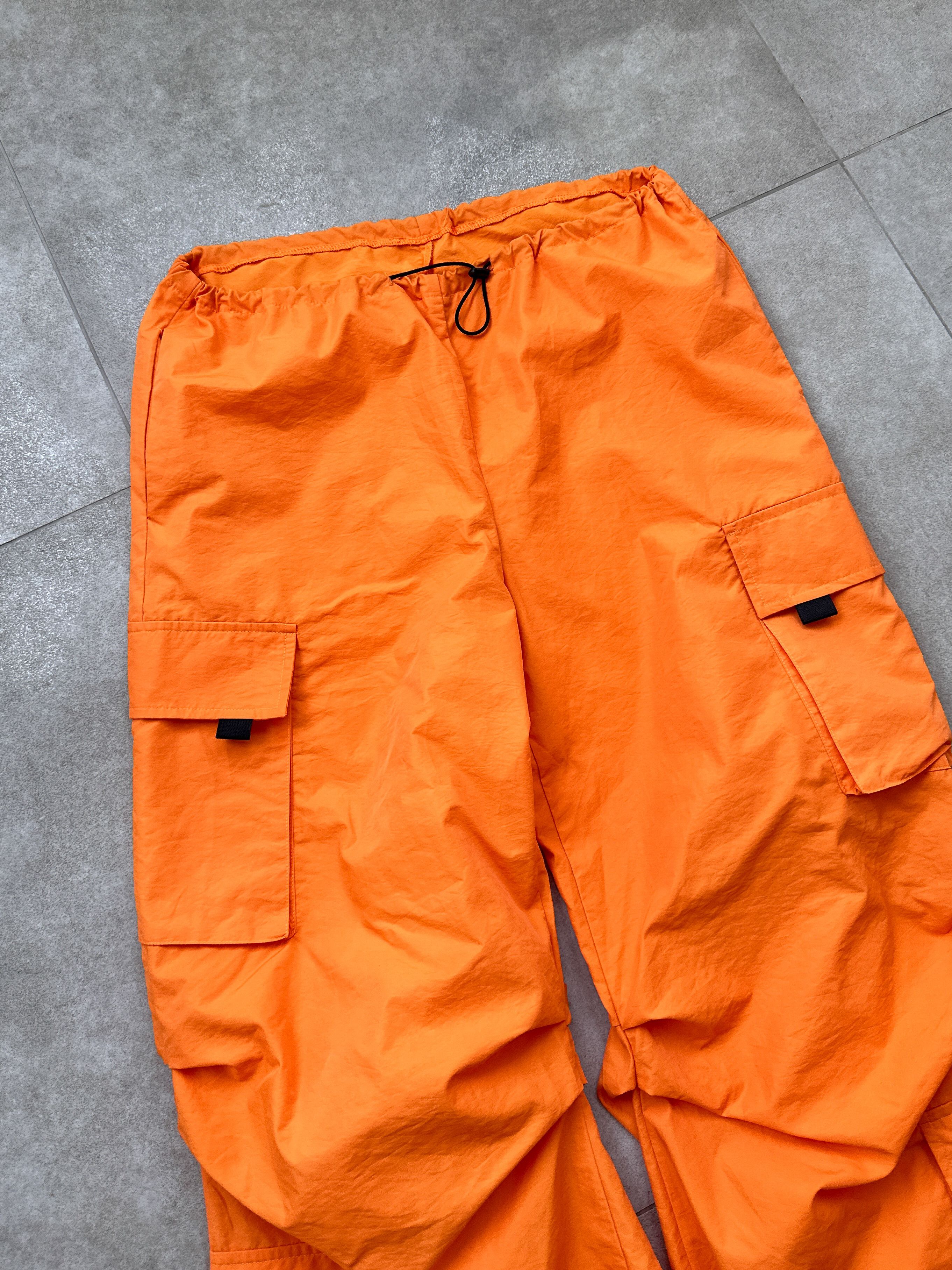 Vintage Japanese Cargo Orange Polyamide Jogger Pants Size 27" / US 4 / IT 40 - 3 Thumbnail