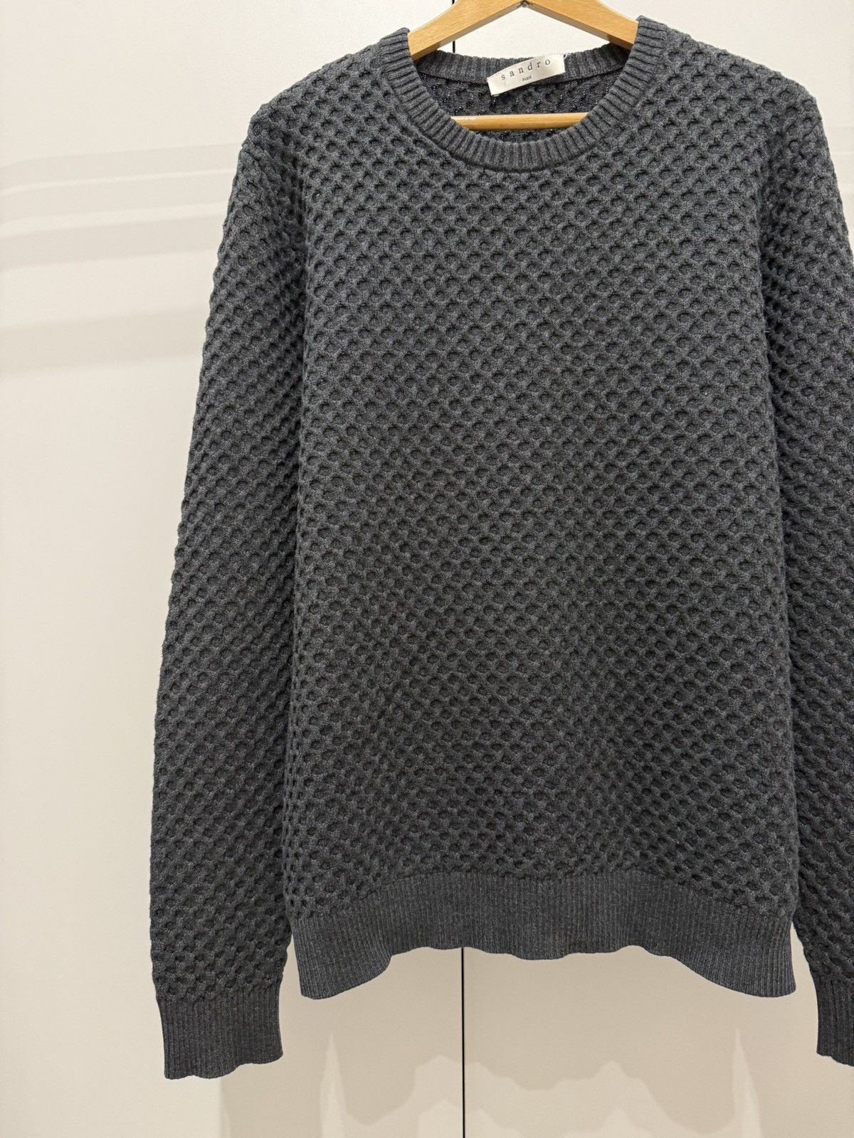 Sandro Sandro Mens Cotton Wool Knitted Sweater Margiela Yohji Owens Size US S / EU 44-46 / 1 - 2 Thumbnail