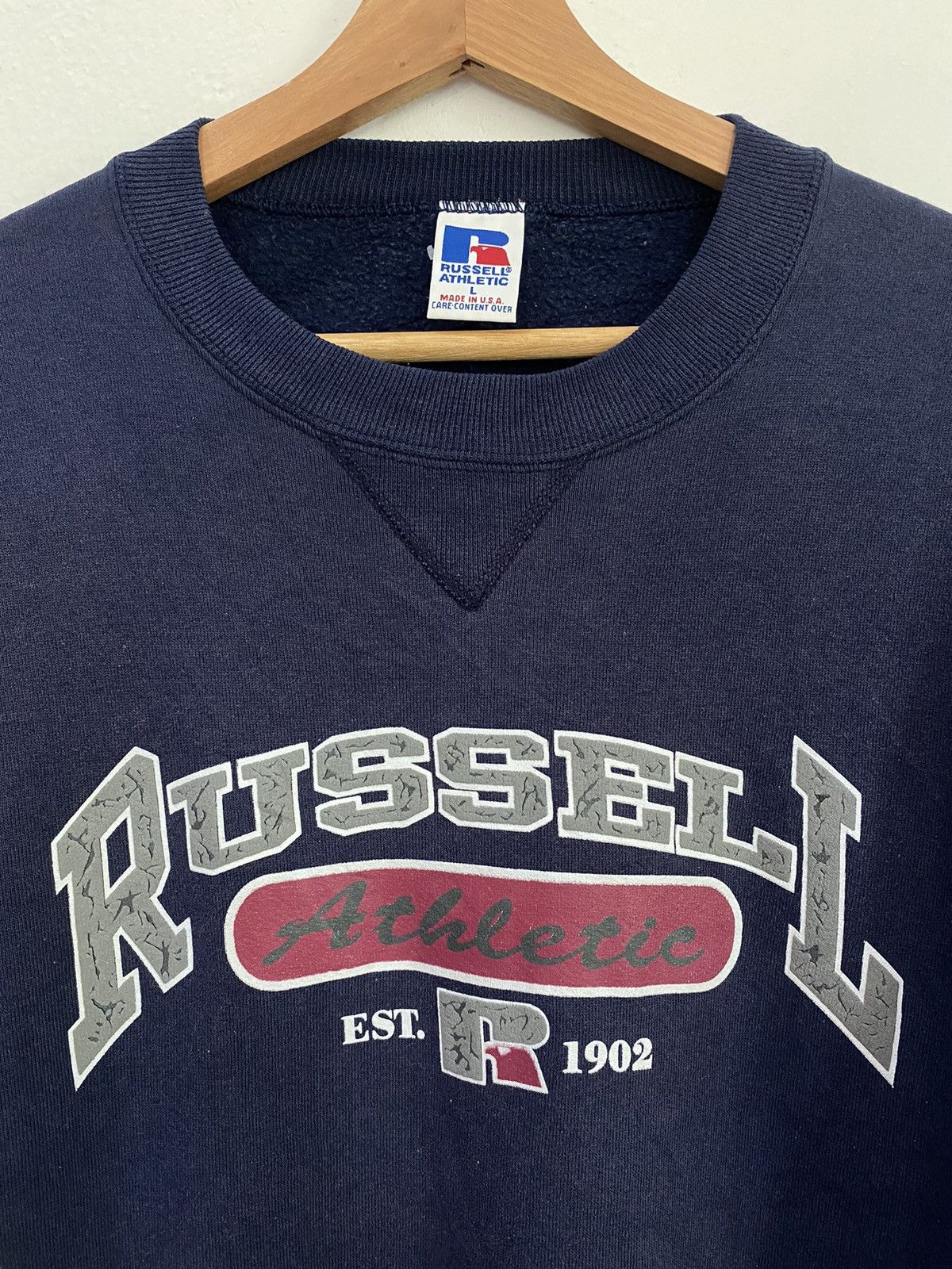 Russell Athletic × Vintage Russell Athletic Vintage Spellout Sweatshirt Made in USA Size US L / EU 52-54 / 3 - 2 Thumbnail