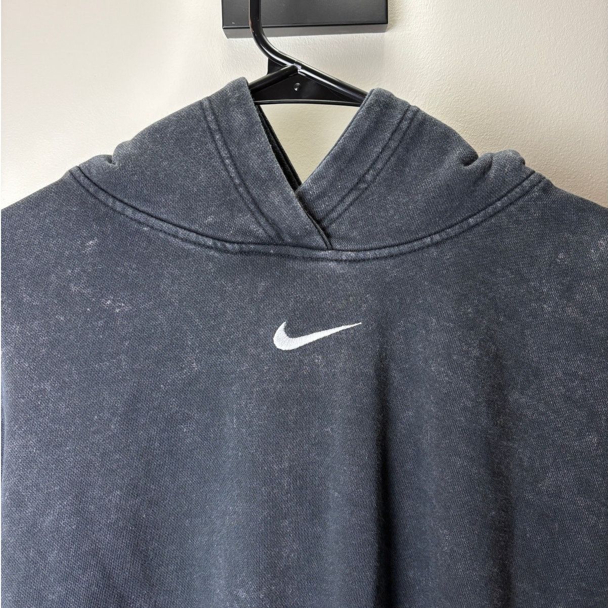 Nike Nike Women’s Center Check Swoosh Hoodie Acid Wash Black - M Size M / US 6-8 / IT 42-44 - 2 Thumbnail