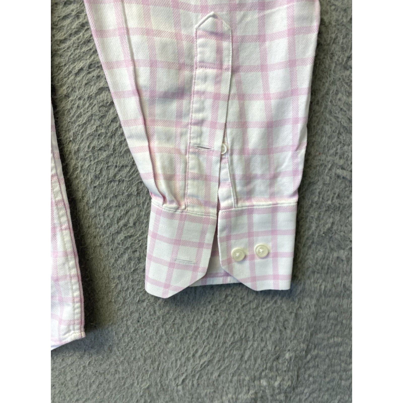 Neiman Marcus VINTAGE Neiman Marcus Dress Shirt Mens 15.5 Pink Check Long Sleeve Slim Fit Business Party Workwear Size US M / EU 48-50 / 2 - 4 Thumbnail