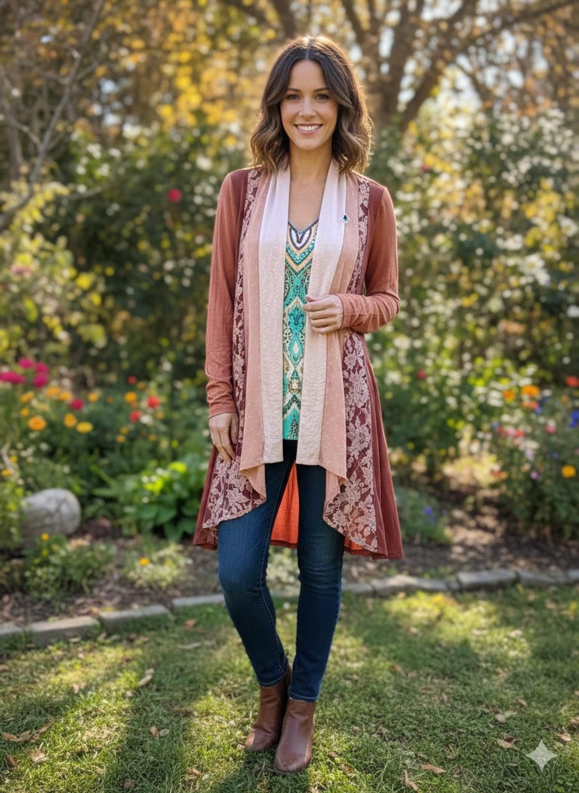 Other LOGO by Lori Goldstein Pink Lace Kimono Coatigan Size S Size S / US 4 / IT 40 - 1 Thumbnail