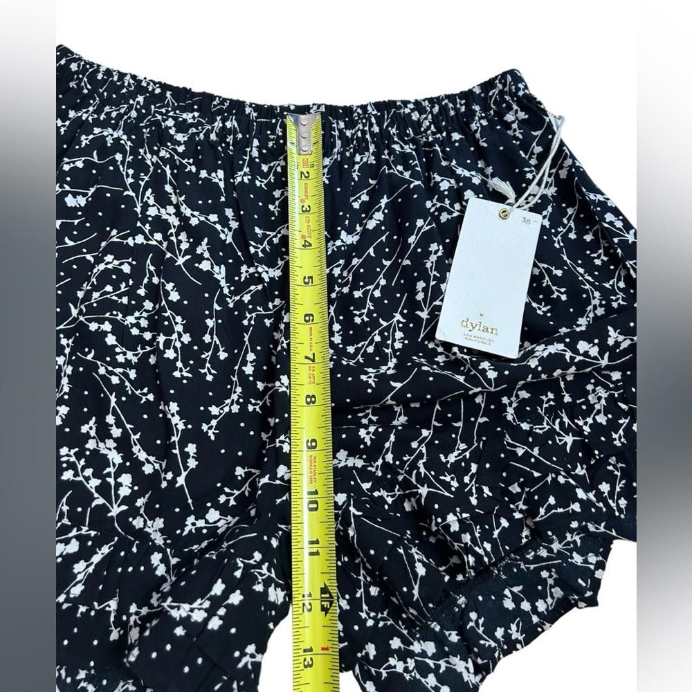 dylan dylan l NWT Black White Floral Pull On Shorts Small Size 28" / US 6 / IT 42 - 7 Thumbnail