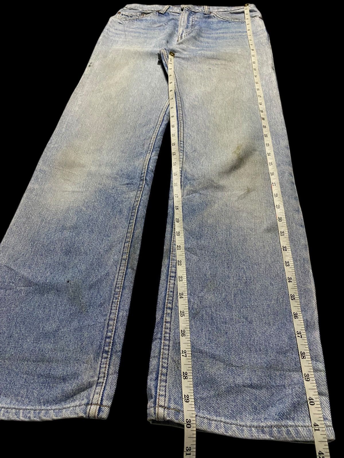 Levi's Vintage Clothing Vintage Levis 505 Blue Fade Wash Distressed Loose Jeans Size US 29 - 17 Thumbnail