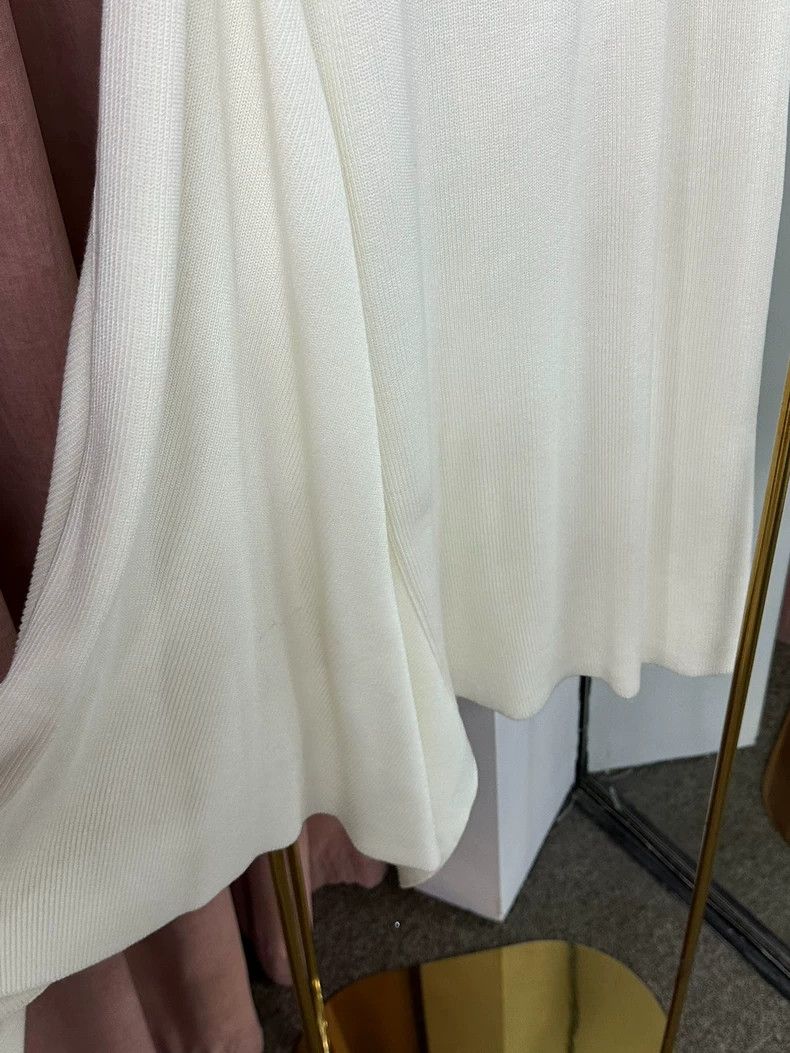 Loro Piana LORO PIANA sizeS White asymmetrical half skirt Size 23" - 2 Thumbnail