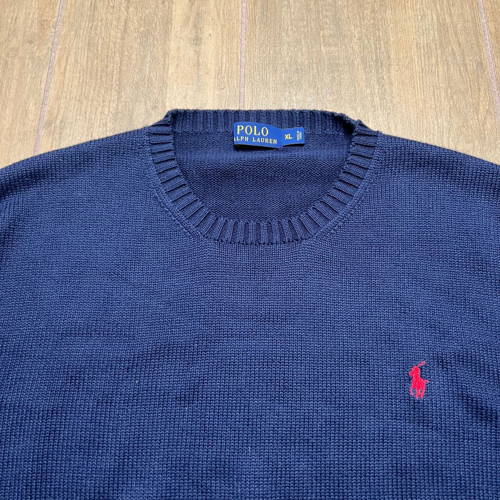 Polo Ralph Lauren Vintage Navy blue Polo by Ralph Lauren sweater Sz XL Y2K Size US XL / EU 56 / 4 - 2 Thumbnail
