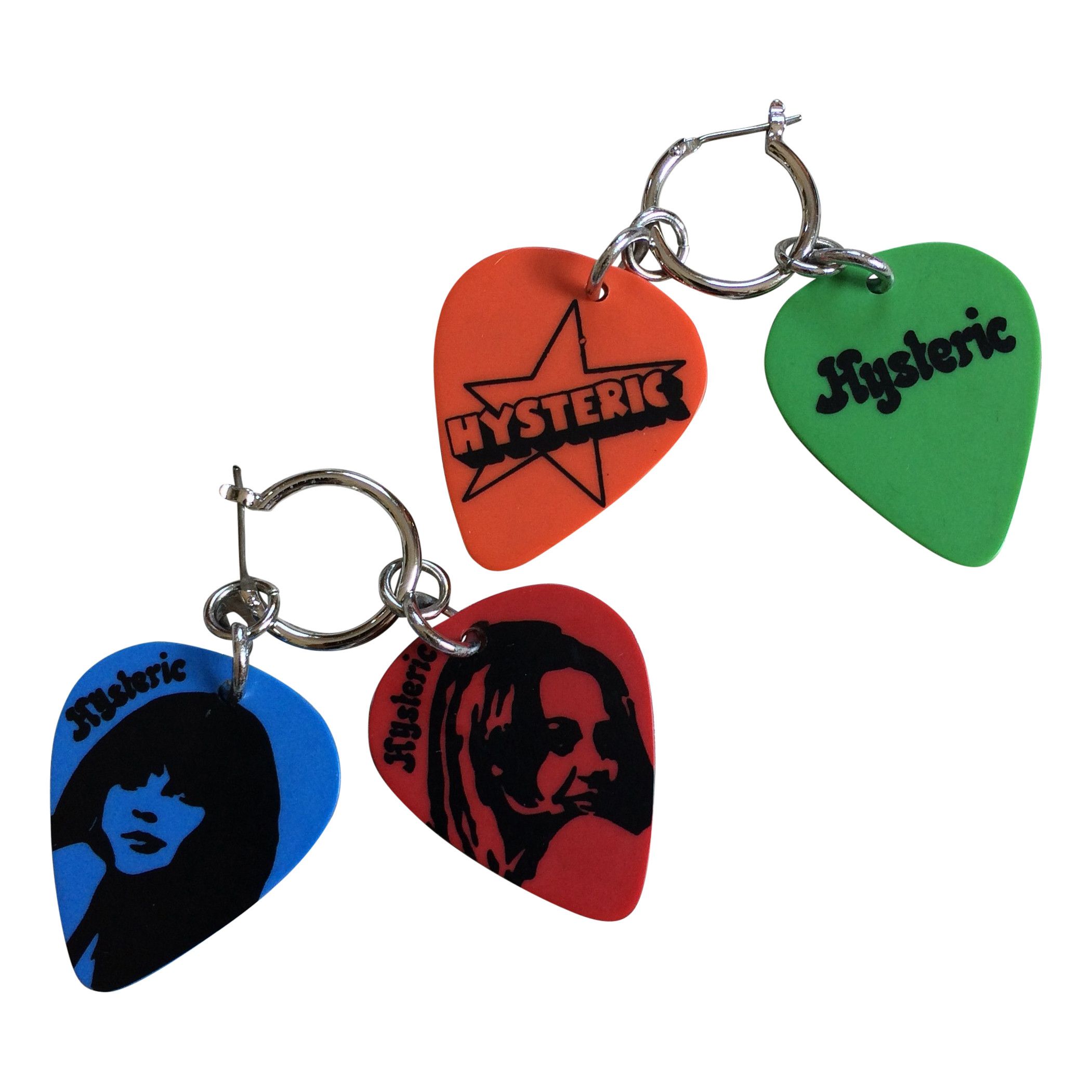 Hysteric Glamour Hysteric Glamour Guitar Pick Charm Earrings Size ONE SIZE - 1 Thumbnail
