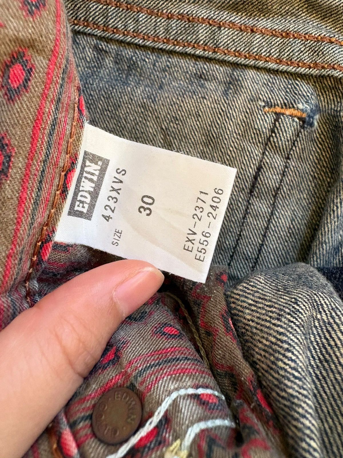 Edwin × Japanese Brand Exclusive Vintage Edwin Faded Mud Wash Loose Baggy Jeans Size US 32 / EU 48 - 10 Thumbnail