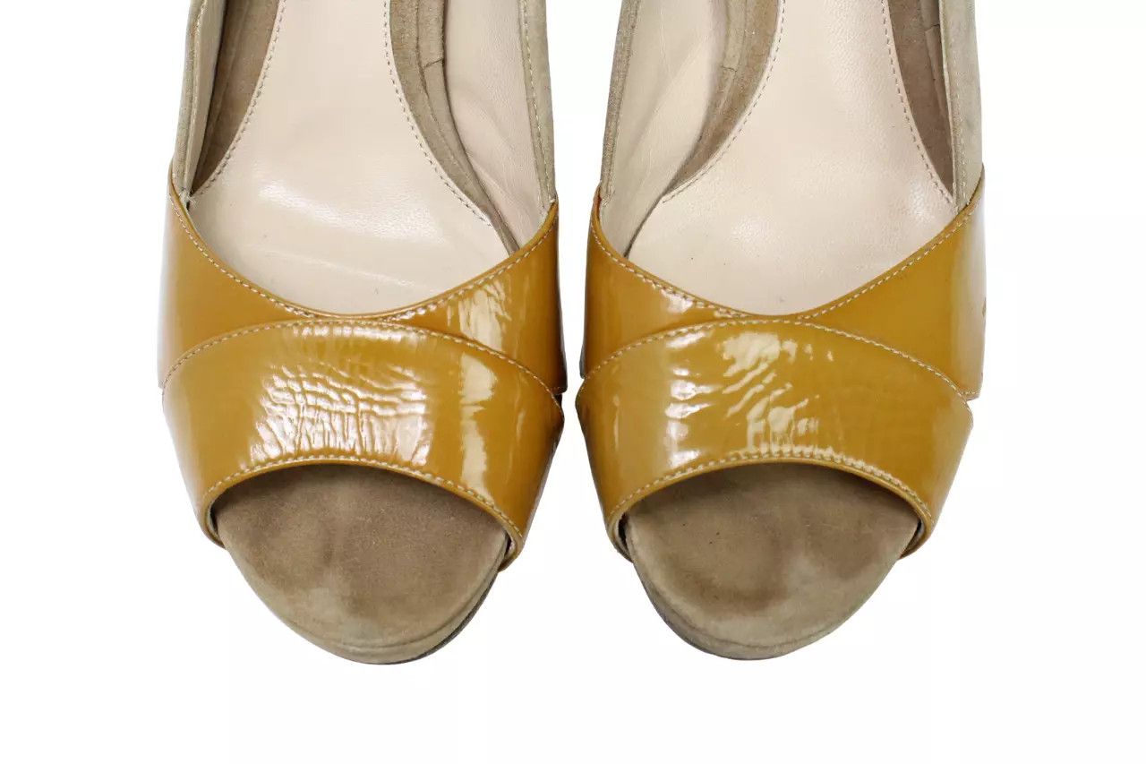 Fendi FENDI Women's EU 38 Peep Toe Patent & Suede Leather Heel Size US 8 / IT 38 - 7 Thumbnail