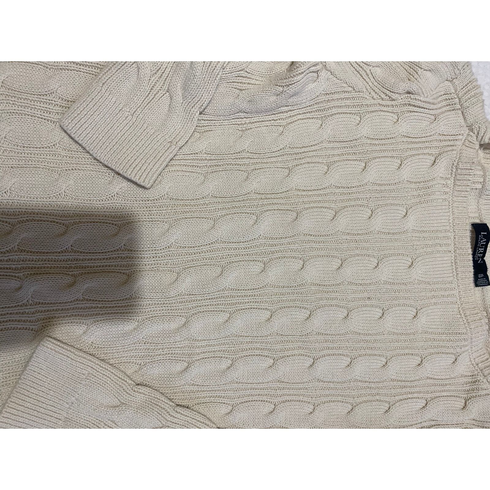 Lauren Ralph Lauren RALPH LAUREN Black Label White Cable Knit XL Size XL / US 12-14 / IT 48-50 - 3 Thumbnail