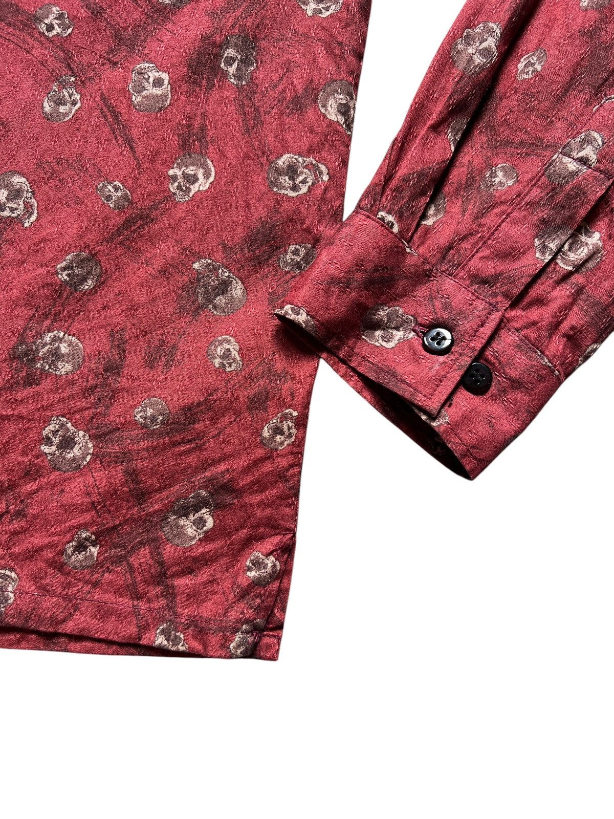 In The Attic × Japanese Brand × Seditionaries In The Attic Poem Skull All-over Print Button Up Shirt Size US L / EU 52-54 / 3 - 4 Thumbnail