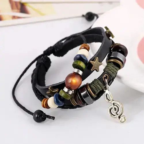 Jewelry Boho Gypsy Hippie Design Leather Star 🔥🔥🔥 Size ONE SIZE - 2 Thumbnail