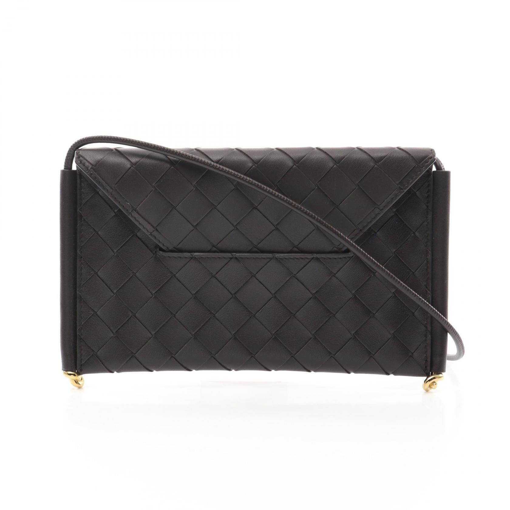 Bottega Veneta Bottega Veneta Intrecciato Phone Pouch Shoulder Bag Leather Brown Size ONE SIZE - 1 Thumbnail