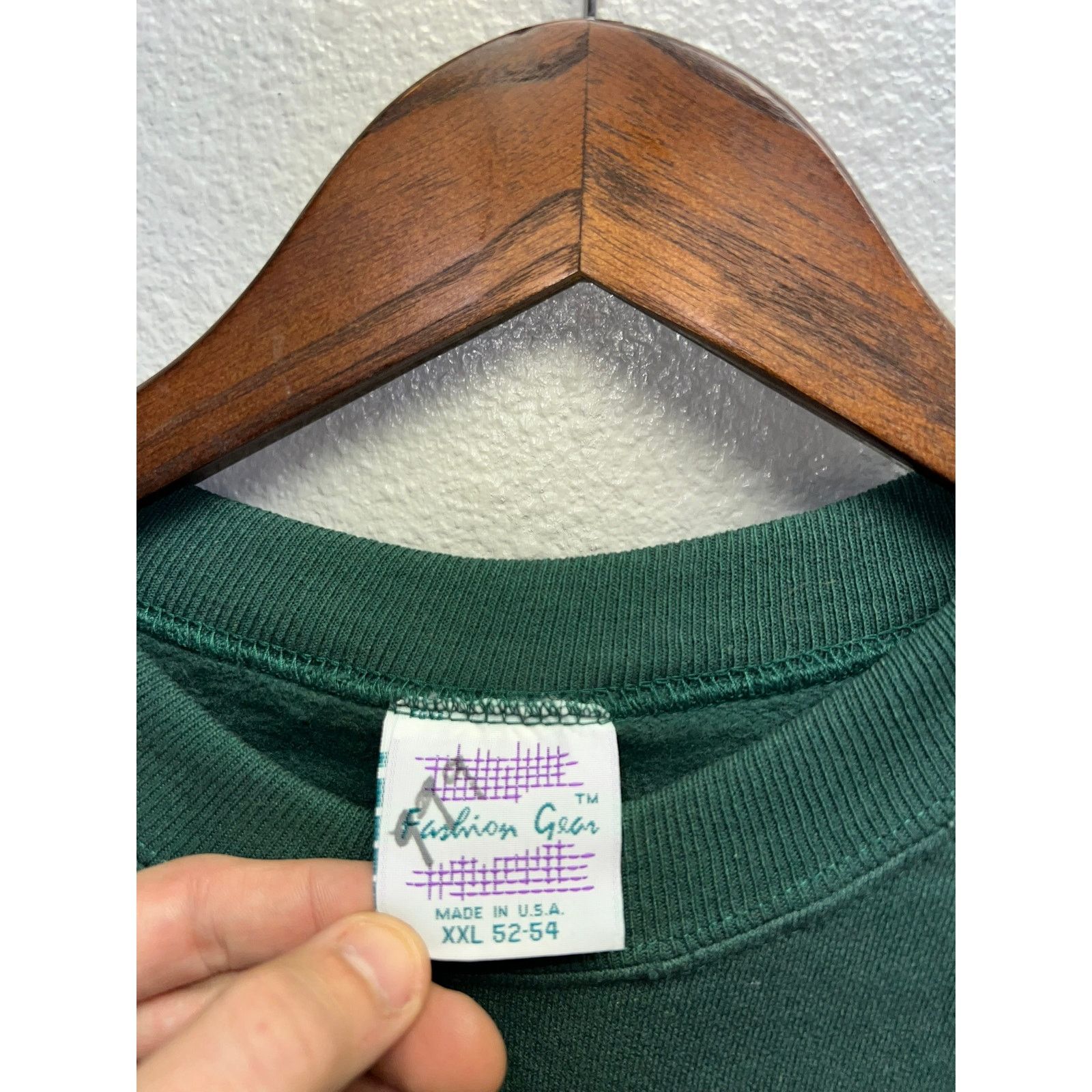 Vintage Vintage Green Blank Sweatshirt VTG Fashion Gear Crewneck XXL Size US XXL / EU 58 / 5 - 6 Thumbnail