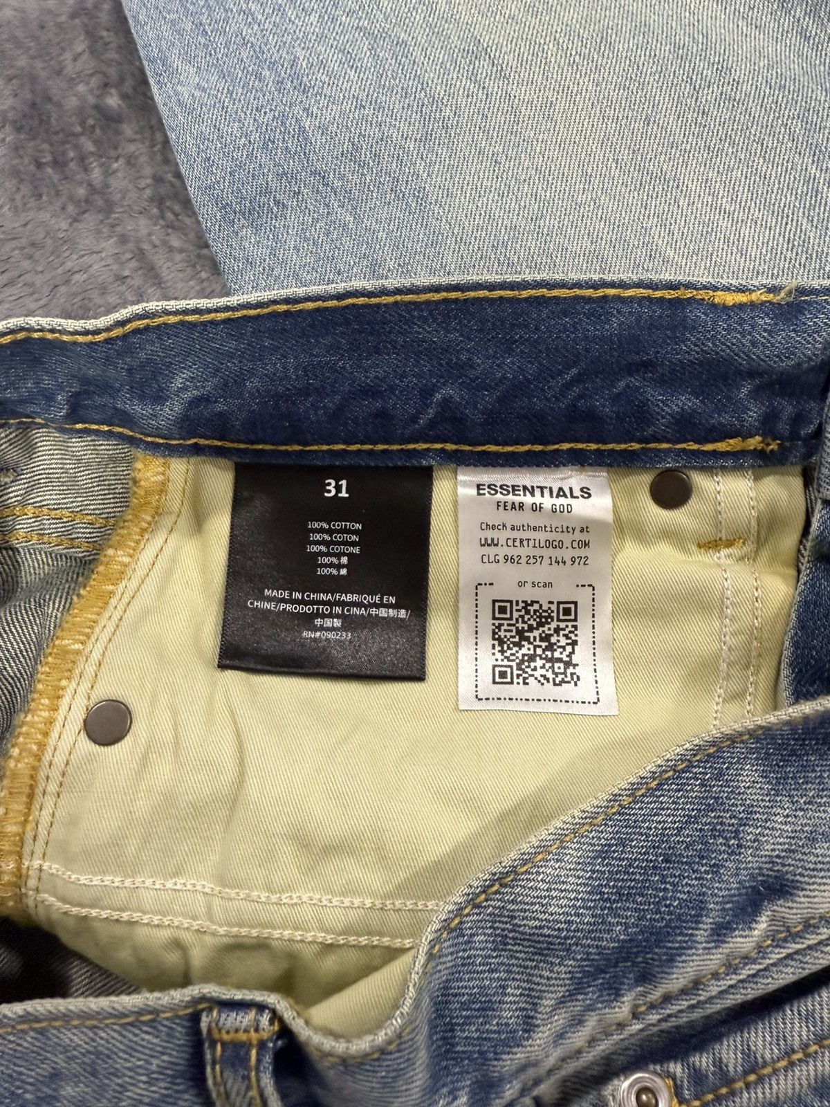 Essentials Essentials FOG Denim Size US 31 - 4 Thumbnail