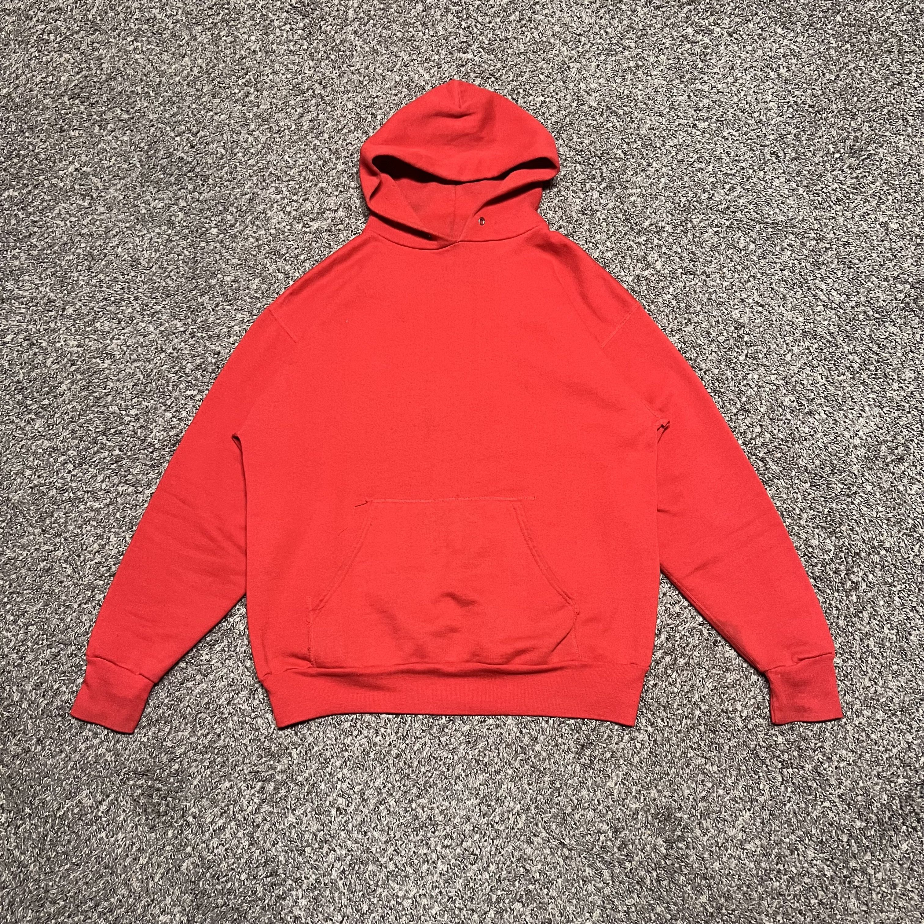 1970's Vintage Medallion Blank Red Hoodie