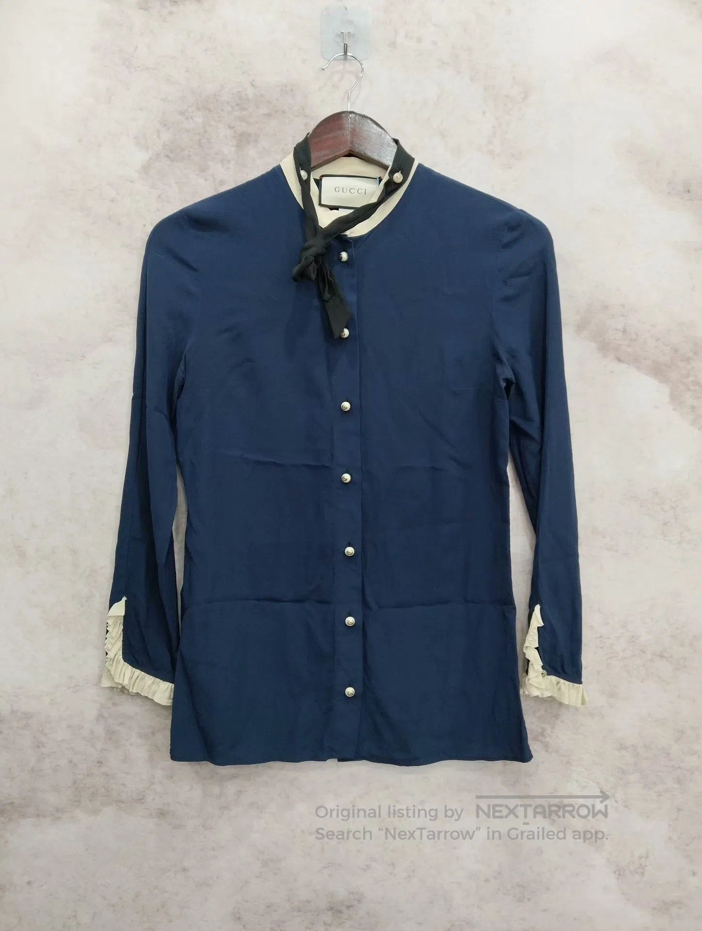 Gucci Gucci Blue Button-Up Shirt. Size S / US 4 / IT 40 - 1 Thumbnail