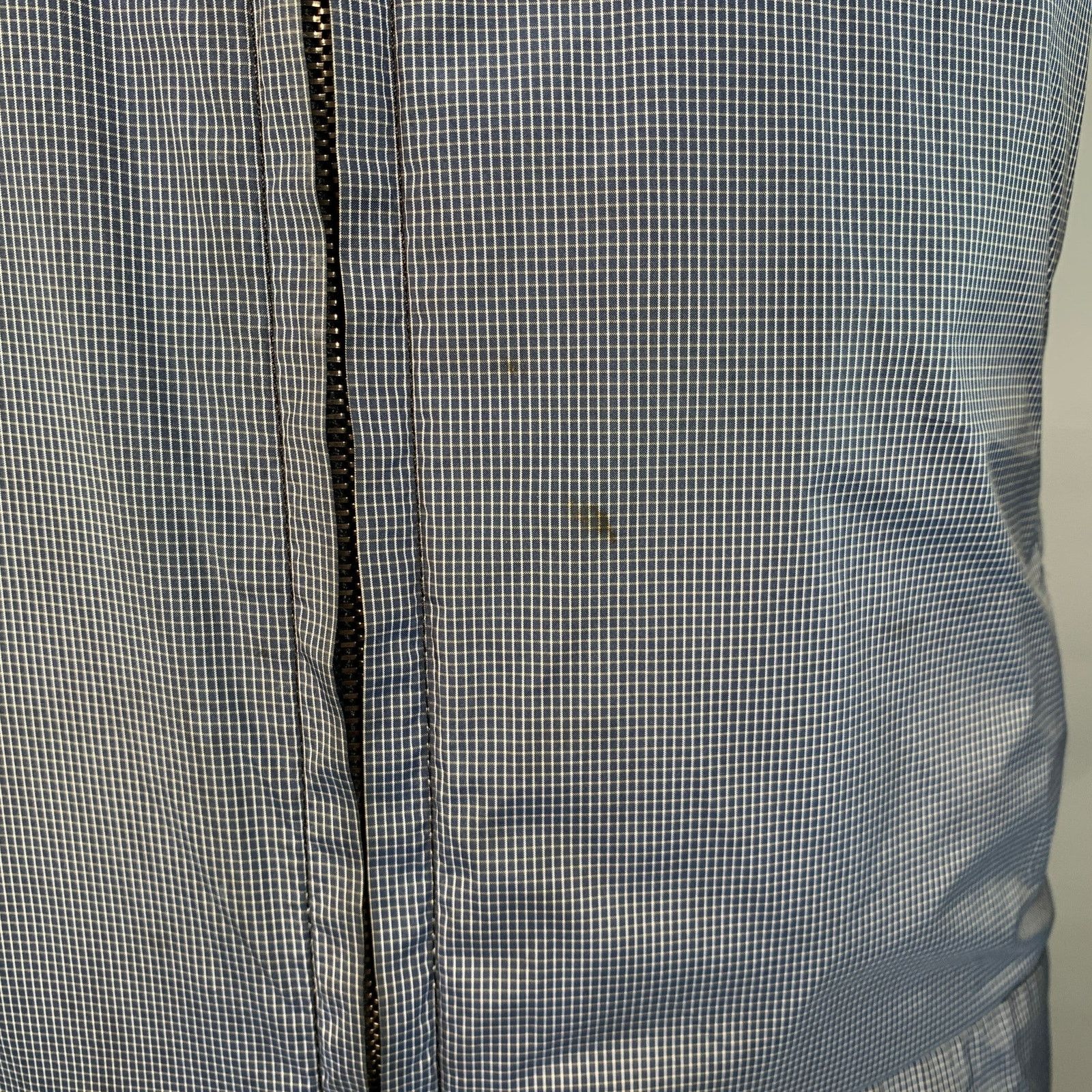 Isaia Black Blue White Reversible Zip Up Lambskin Leather Jacket Size US M / EU 48-50 / 2 - 6 Thumbnail