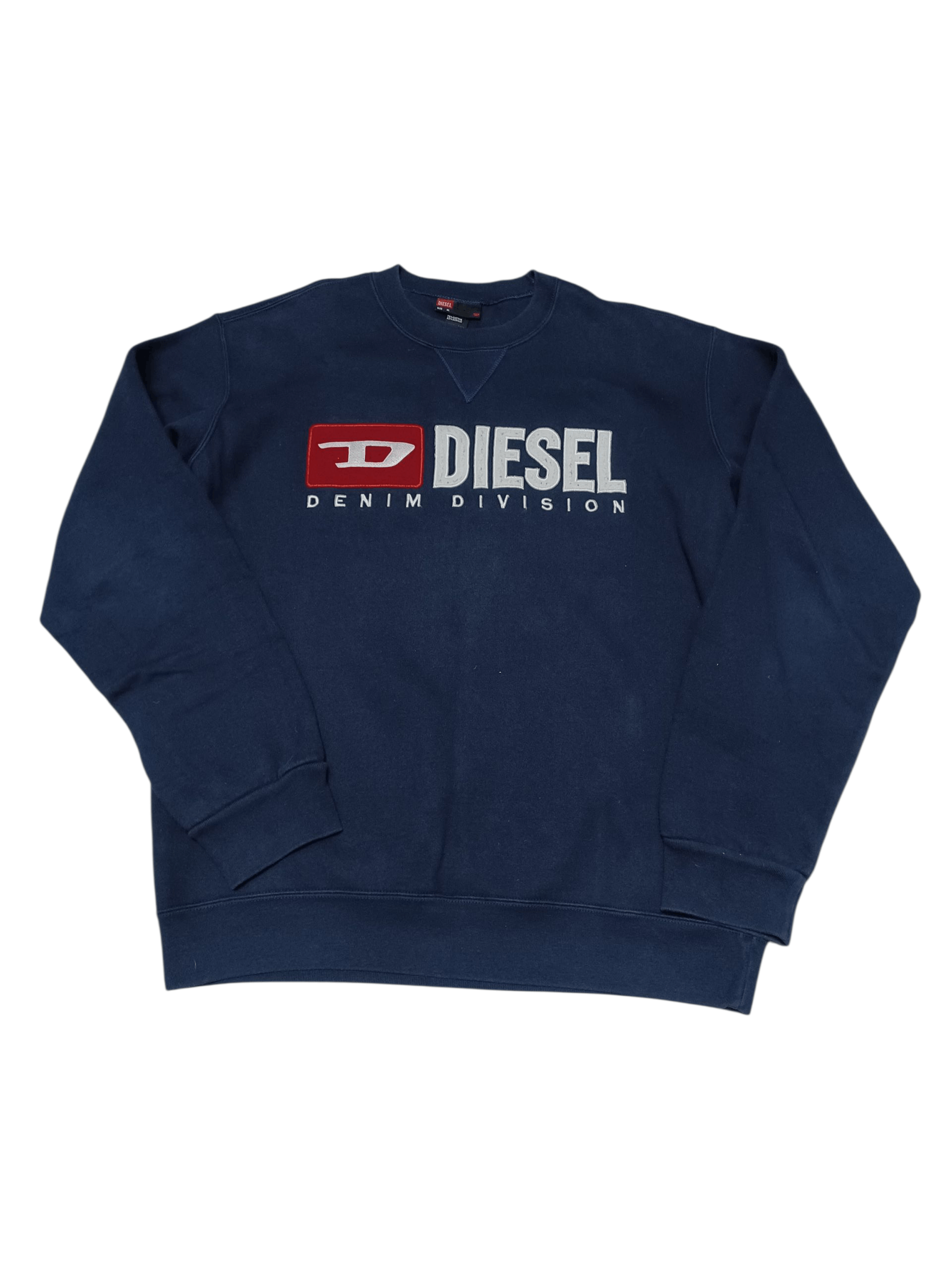 Diesel DIESEL VINTAGE BIG LOGO EMBROIDERED SWEATSHIRT Size US XL / EU 56 / 4 - 1 Thumbnail