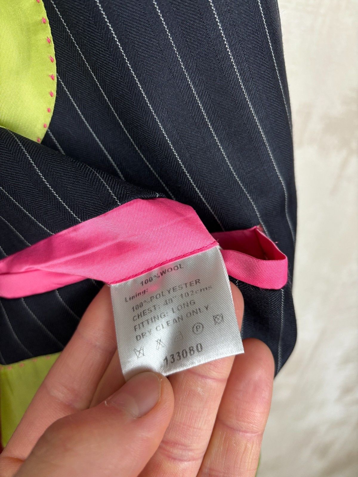 Other UK Holland Esquire Striped Wool Blazer Long UK 40" 112 cm EU 50 Size 40L - 18 Thumbnail