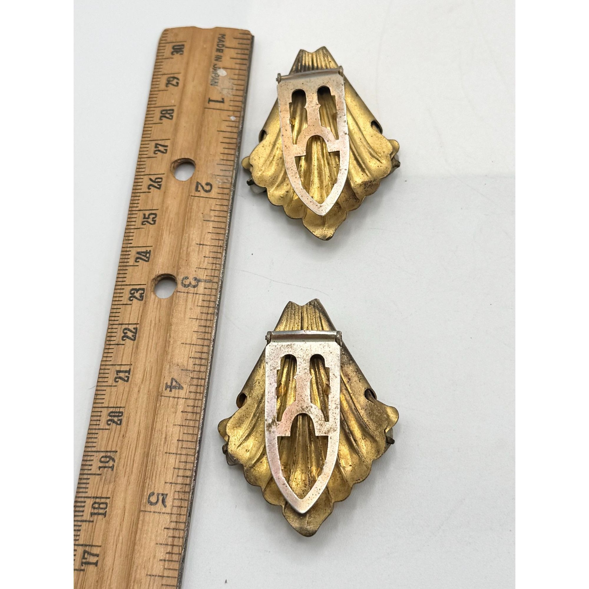 Vintage Vintage Estate floral pearl dress clips set of two Size ONE SIZE - 5 Thumbnail