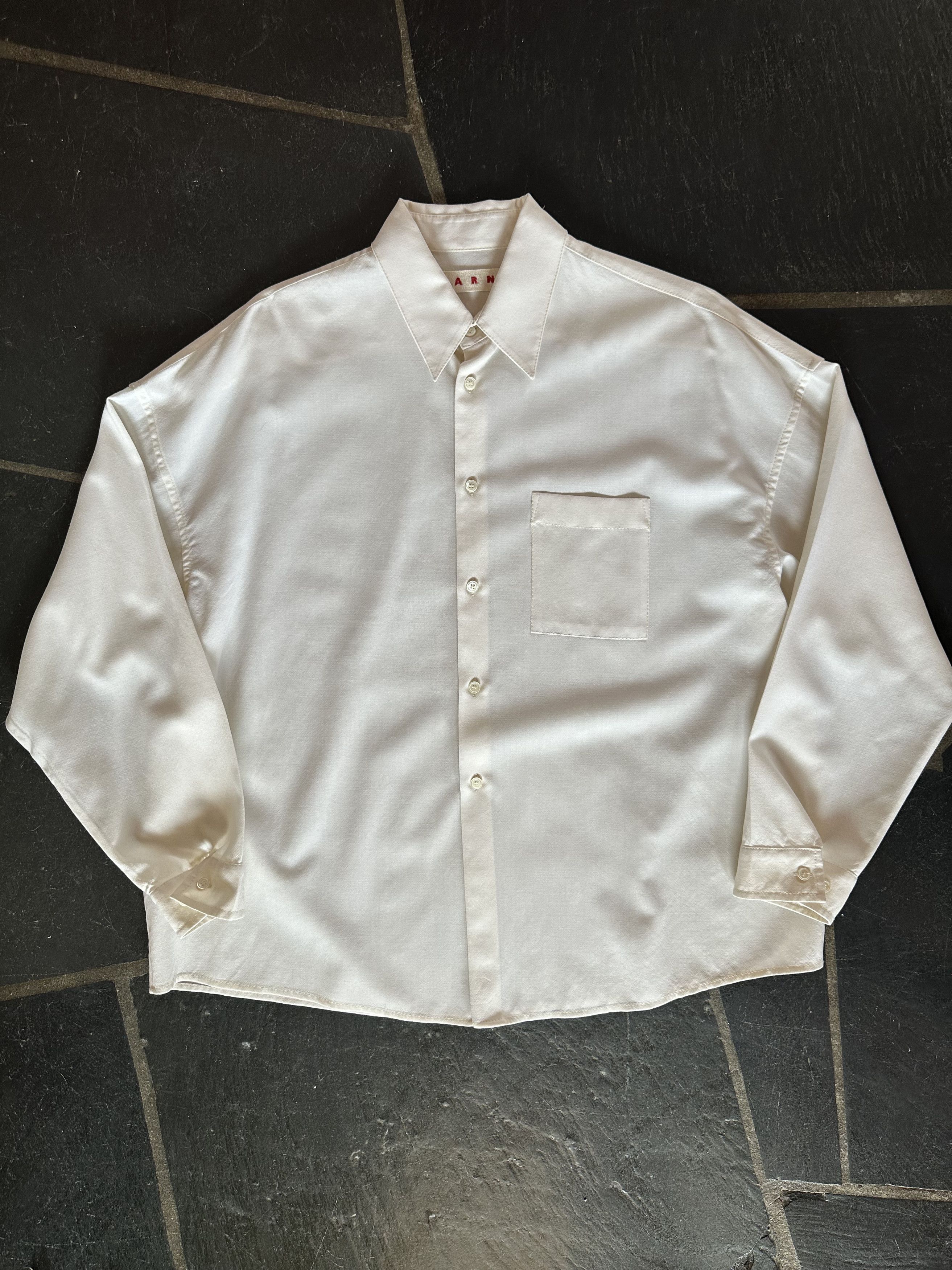 Tropical Wool Boxy Shirt