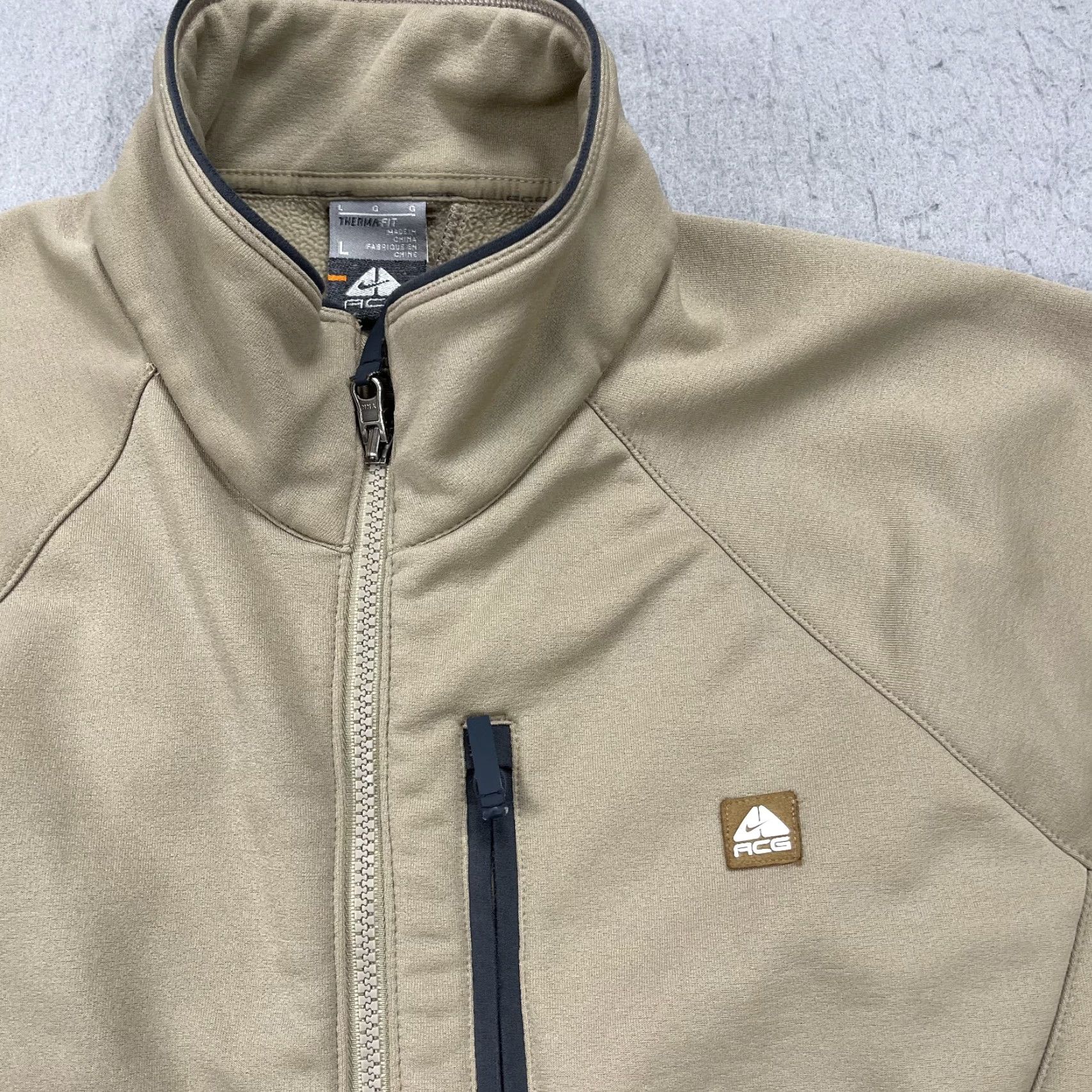 Nike ACG VINTAGE Nike ACG Jacket Mens Large Brown Gold Fleece Therma Fit Layer 2 90s Size US L / EU 52-54 / 3 - 3 Thumbnail