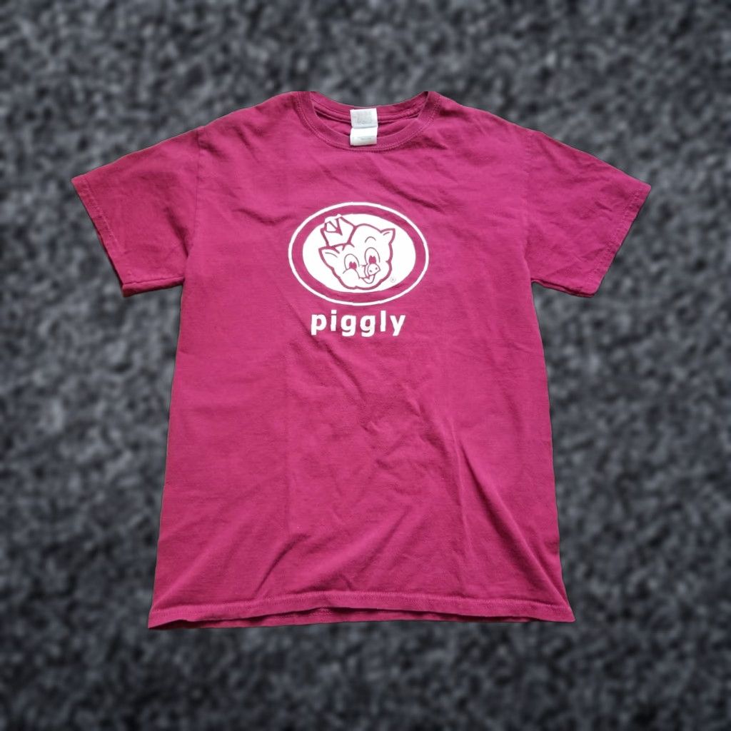 Gildan VINTAGE Gildan Piggly Wiggly Purple T-Shirt Adult Small Double-Sided Grocery Store Logo Fun Mens Size US S / EU 44-46 / 1 - 1 Thumbnail