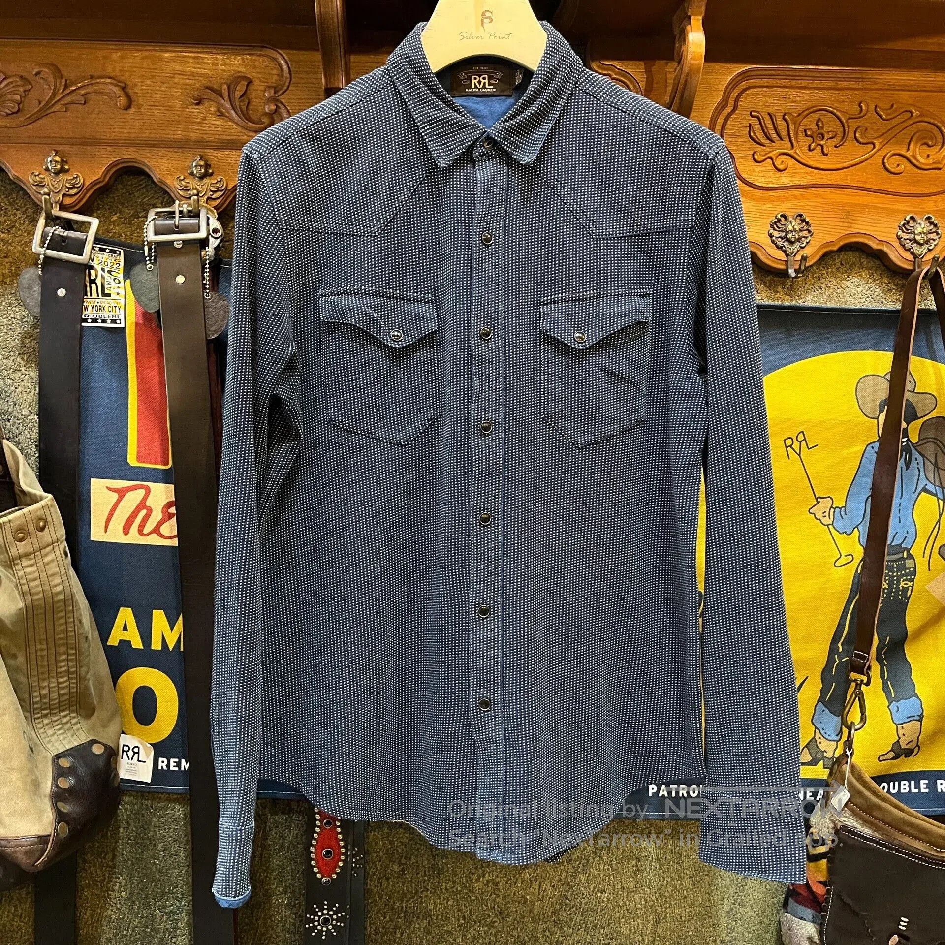 RRL Ralph Lauren RRL Indigo Sashiko Shirt. Size US M / EU 48-50 / 2 - 1 Thumbnail