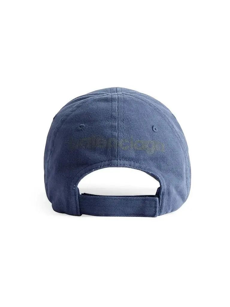Balenciaga o1srvl11e0426 Size: M / 3B Stencil Hat / Cap in Blue Size ONE SIZE - 4 Thumbnail