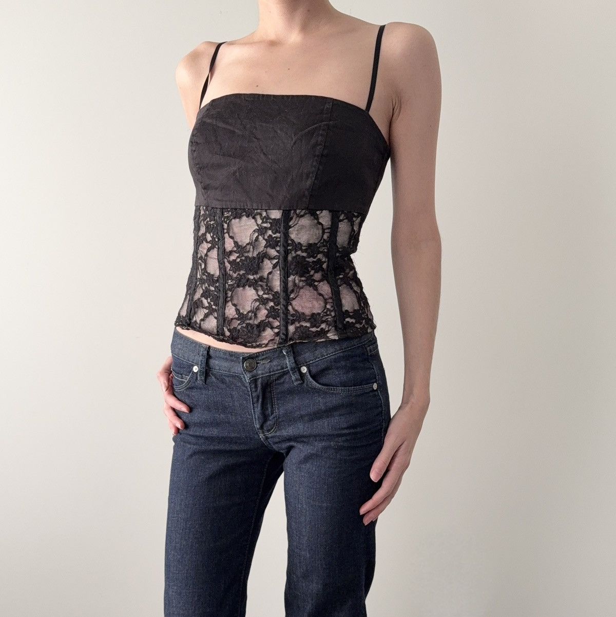 Other Rinascimento black and pink lace corset Size S / US 4 / IT 40 - 6 Thumbnail