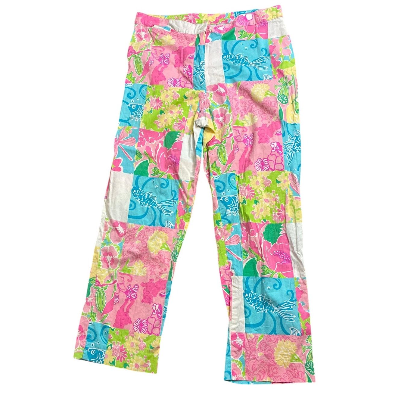 Lilly Pulitzer Lilly Pulitzer Patchwork Floral Stretch Crop Pants Size 6 Size 28" / US 6 / IT 42 - 3 Thumbnail