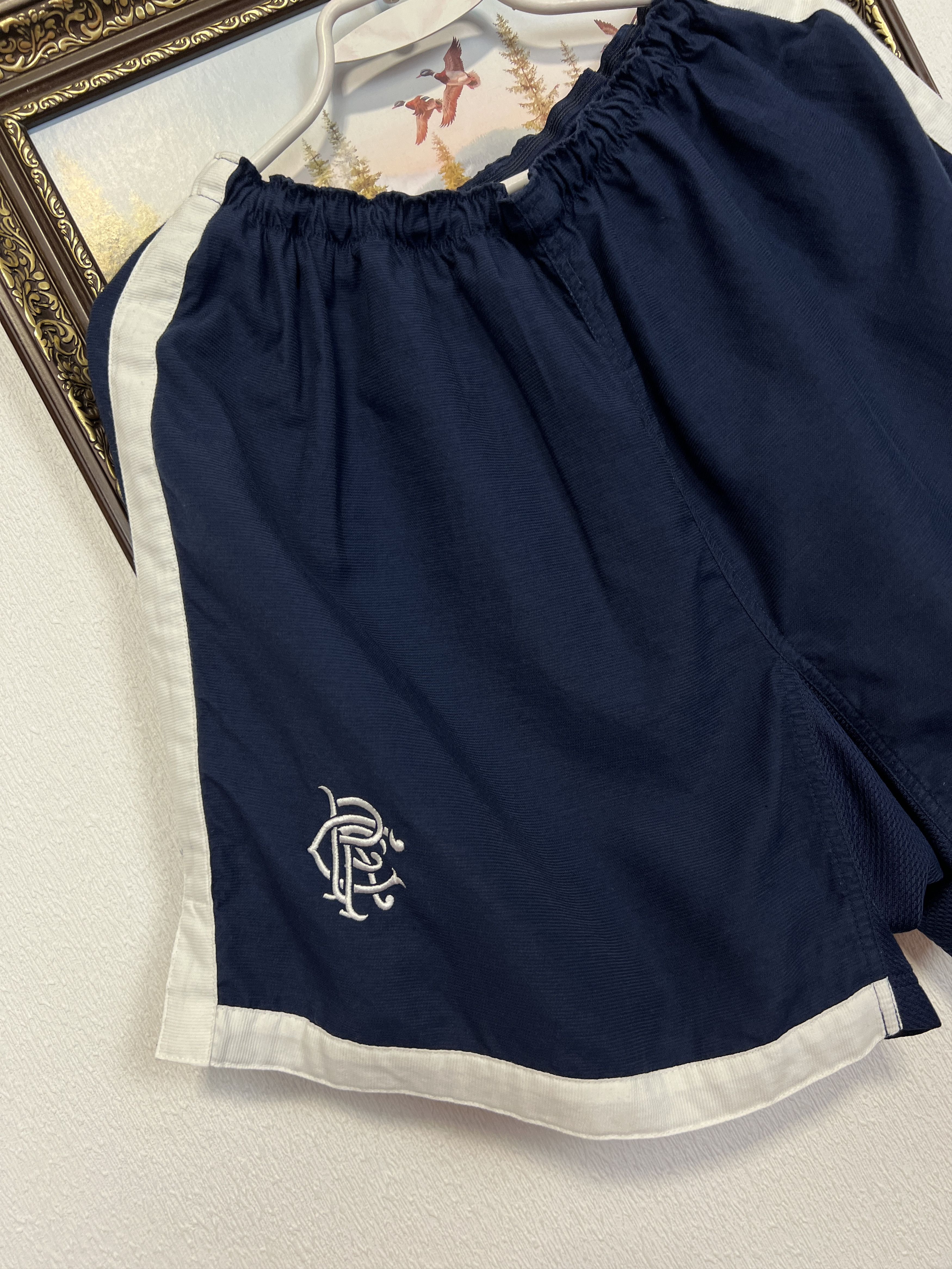 Nike Vintage 90's Rangers Glasgow Track Football Shorts Soccer Size US 36 / EU 52 - 3 Thumbnail