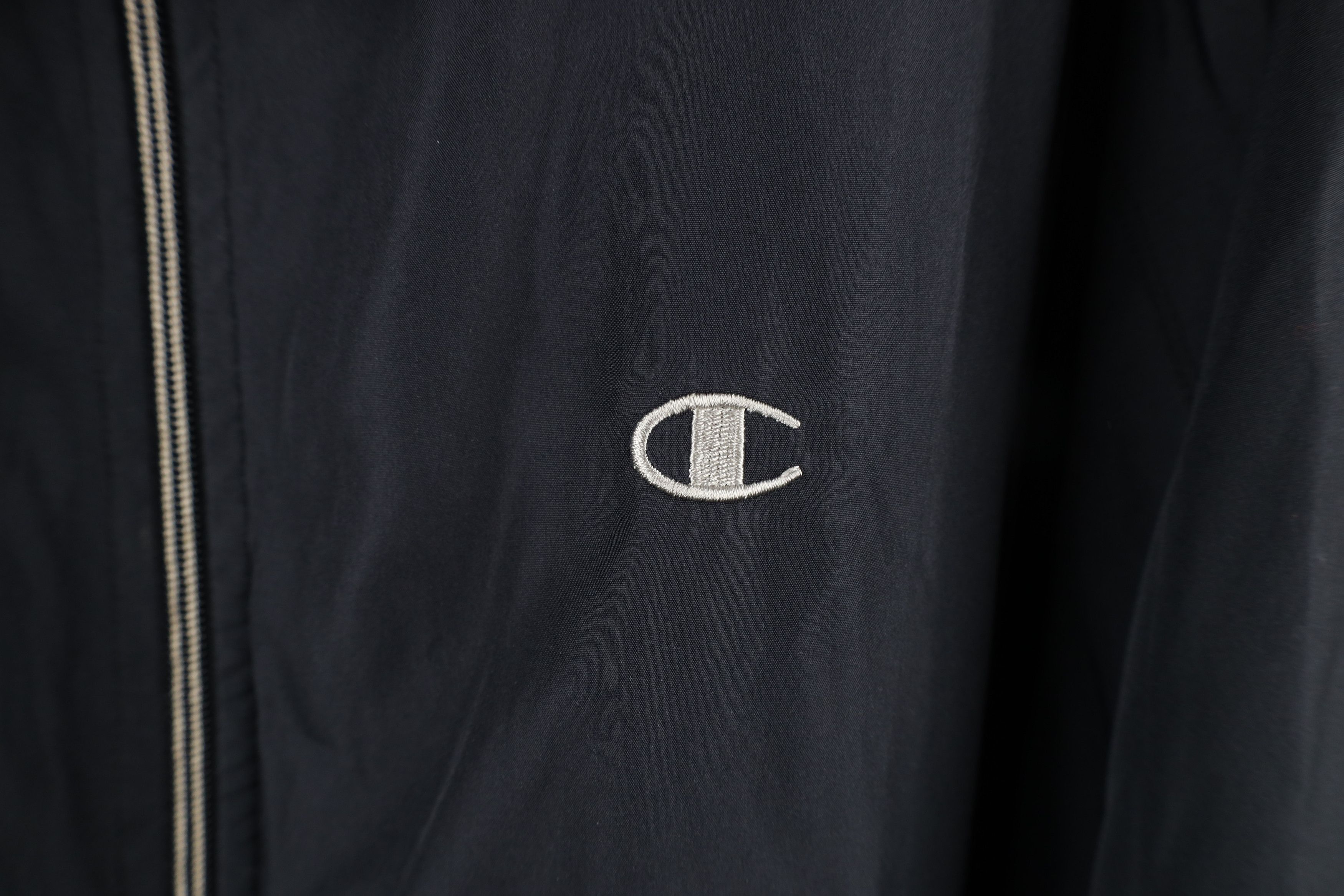 Champion × Vintage Vintage 90s Champion Lined Windbreaker Bomber Jacket Black Size US M / EU 48-50 / 2 - 4 Thumbnail