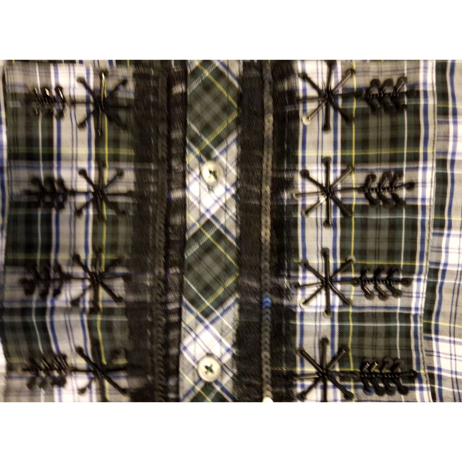 J.Crew Womens J. Crew Dress Shirt Blouse 8 Cotton Green Plaid Tartan Button Shirt Womens Size M / US 6-8 / IT 42-44 - 3 Thumbnail