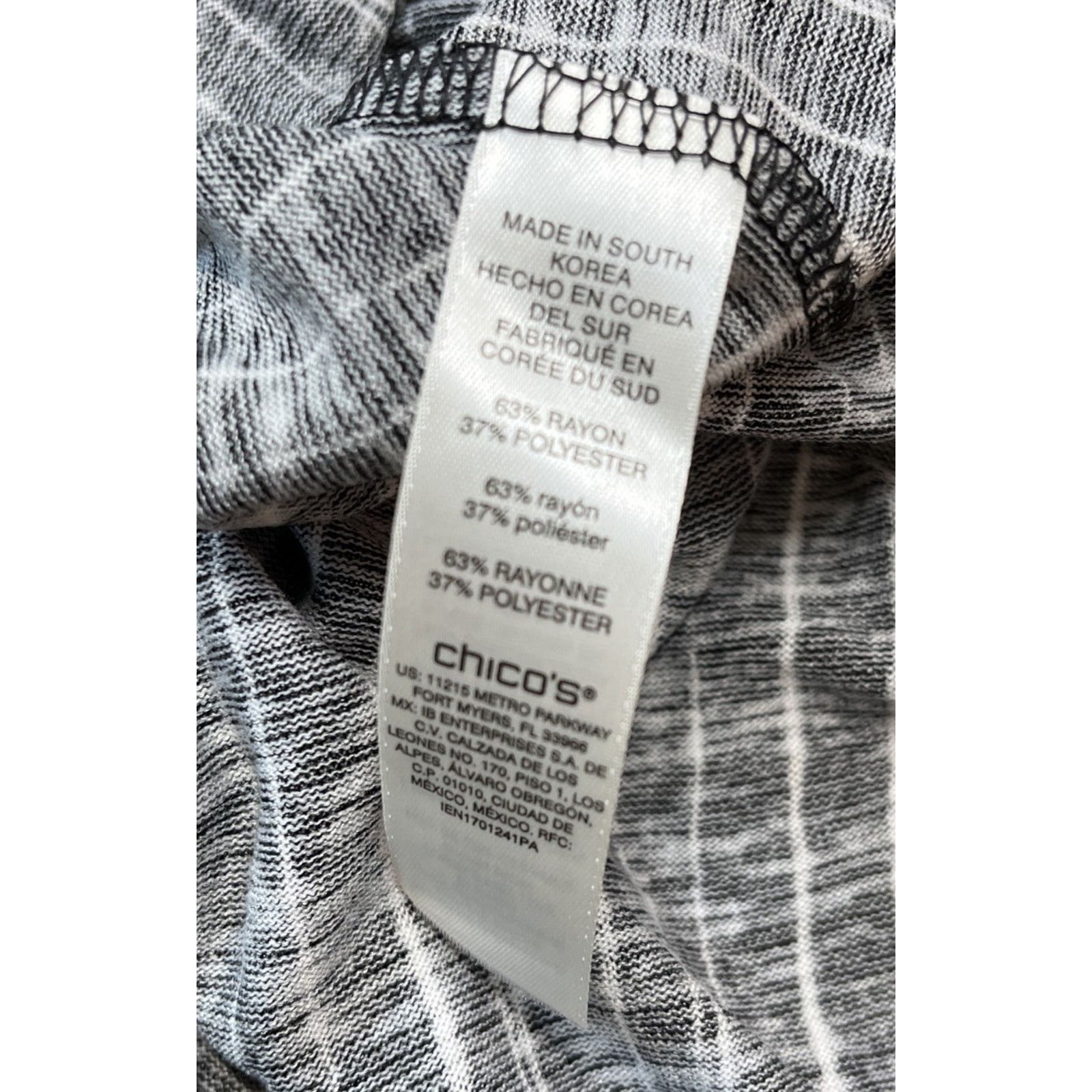 Chicos Chico’s Tee Top Shirt 0 Black White Striped Scoop Neck S Size S / US 4 / IT 40 - 7 Thumbnail