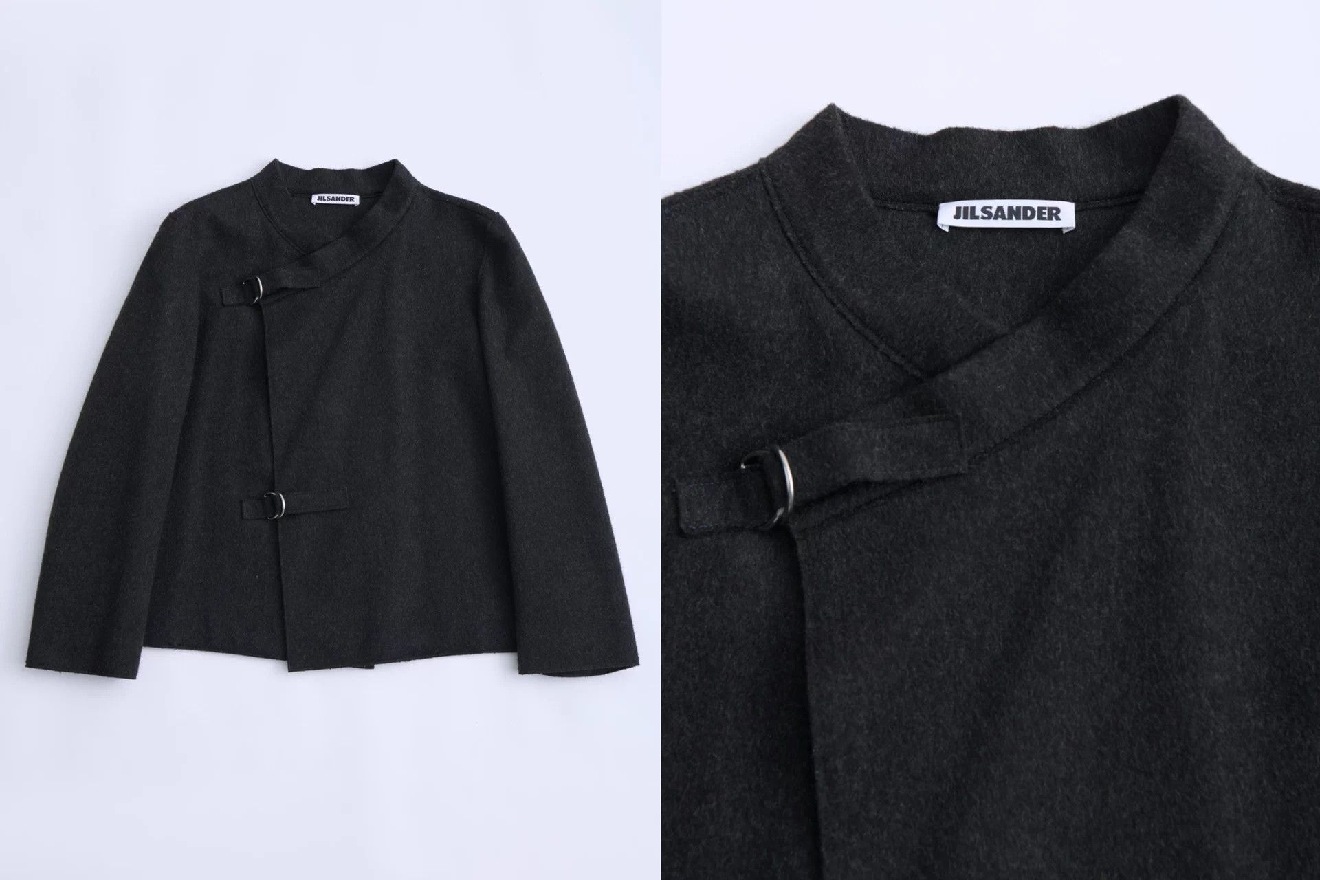 Jil Sander JIL SANDER 2000s German asymmetric wool short jacket Size XS / US 0-2 / IT 36-38 - 8 Thumbnail