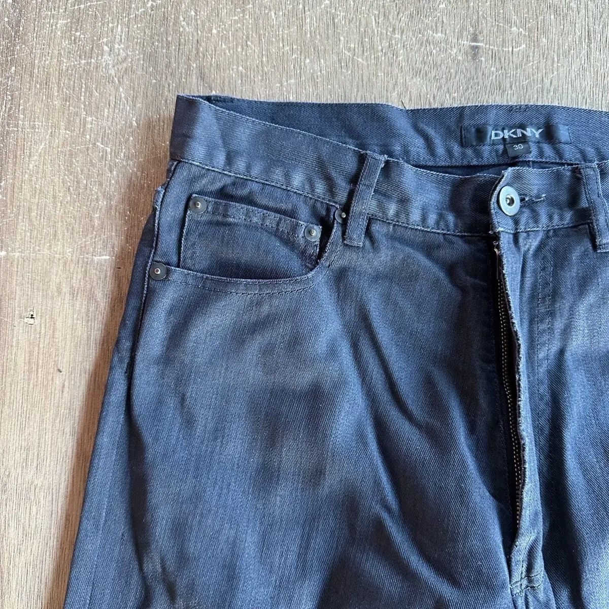 Donna Karan Y2K DKNY TROUSERS 5-POCKET JEANS BLANK JAPANESE VTG PANTS Size US 29 - 2 Thumbnail