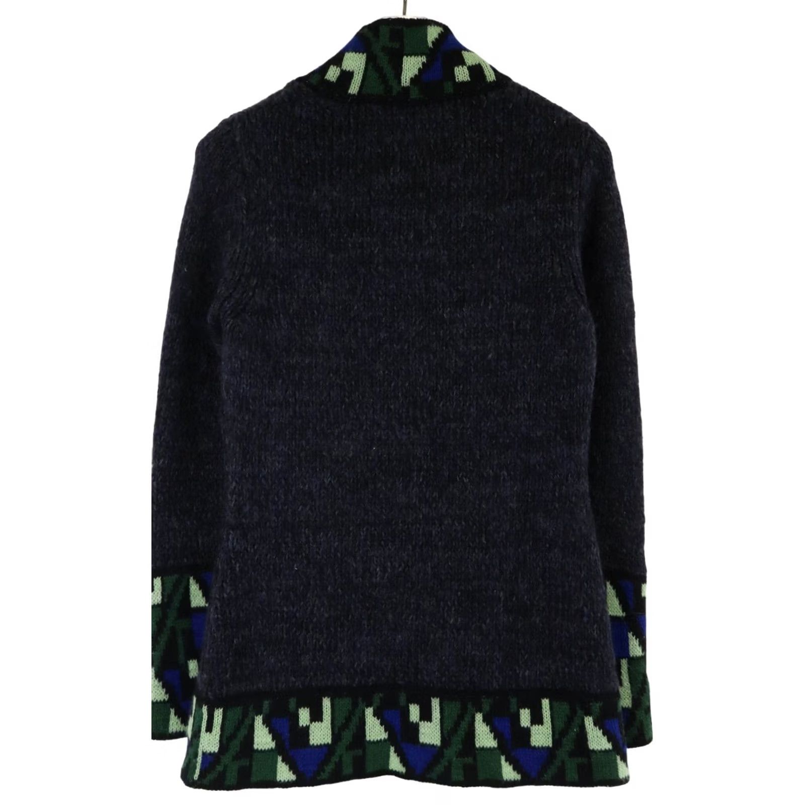 Desigual DESIGUAL Jumper Women's MEDIUM Open Front Cardigan Knitted Wool Blend Patterned Size M / US 6-8 / IT 42-44 - 2 Thumbnail