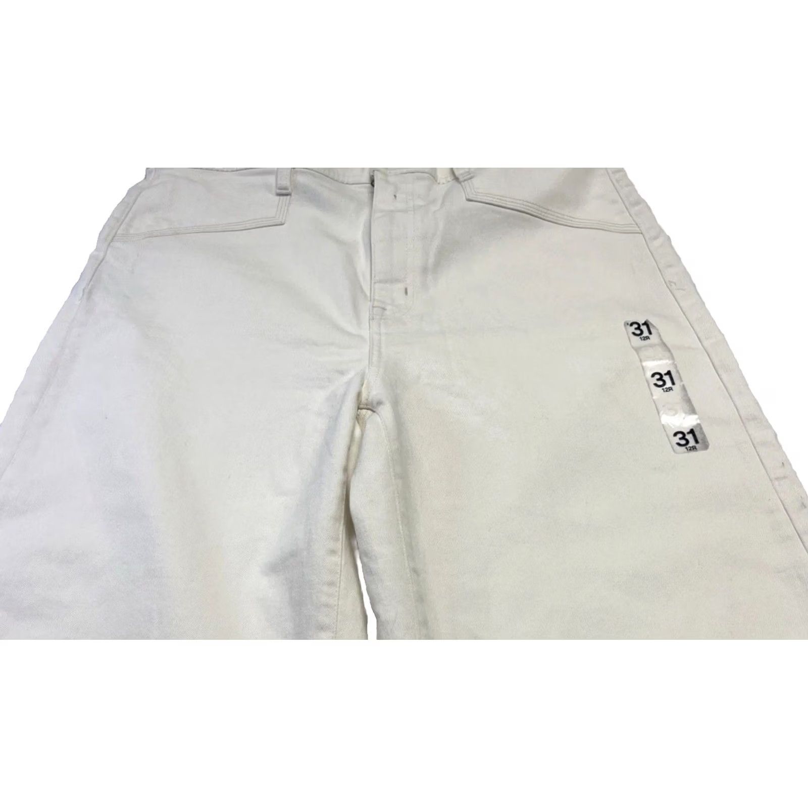 Gap GAP Jeans Denim High Rise Cream Narrow Wide Leg 31 12R NWT Women’s Stretch Zipper Button Inseam 29 Boho Preppy Vintage: No Size 24" / US 00 / IT 34 - 5 Thumbnail