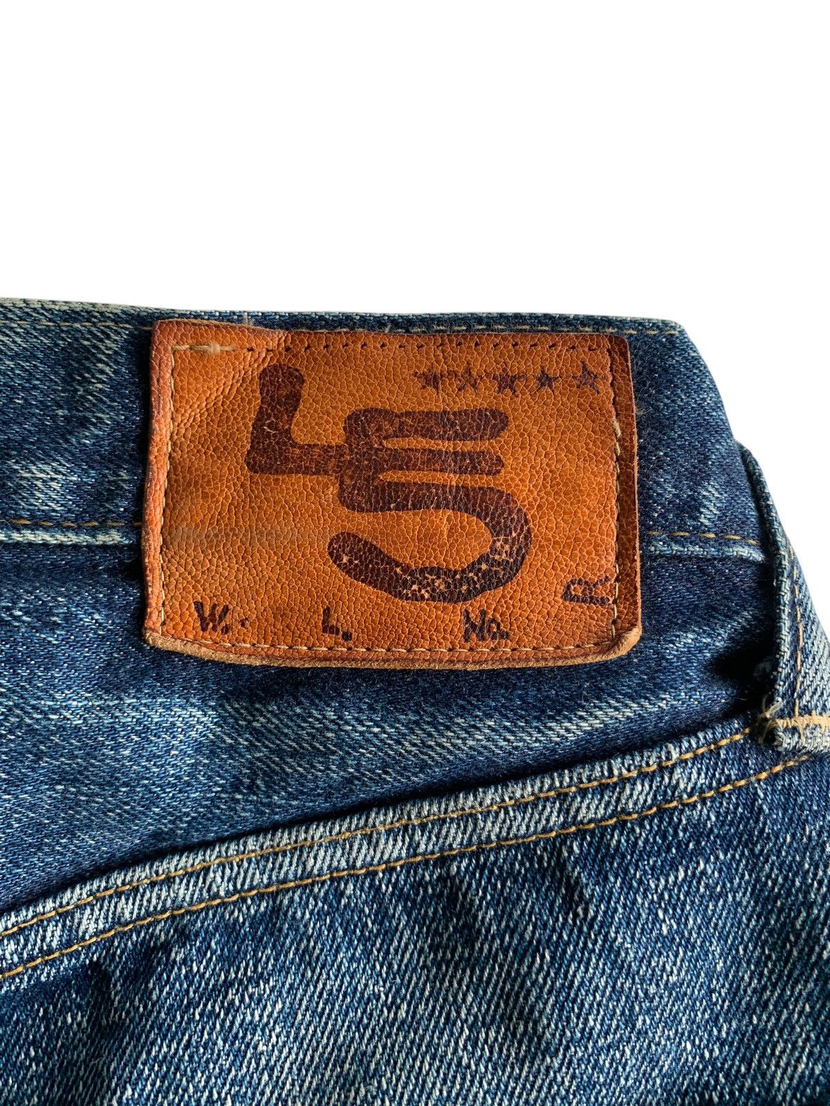 Vintage Vintage 45Rpm Selvedge Button Fly Rusty Distressed Denim Size US 27 - 12 Thumbnail