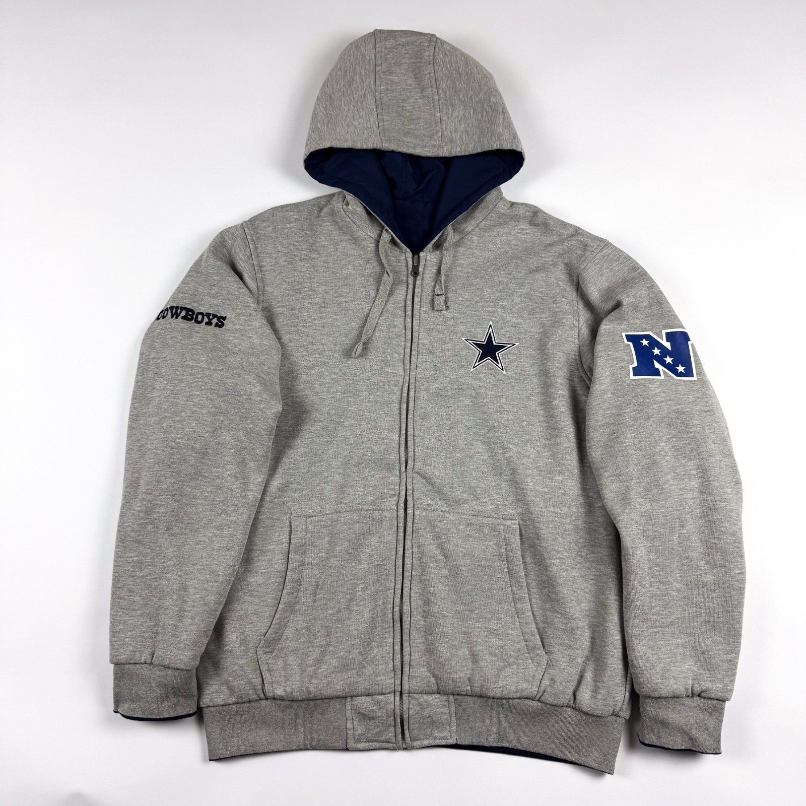 NFL New Dallas Cowboys Windbreaker XL Blue Gray NFL Reversible Size US XL / EU 56 / 4 - 2 Thumbnail