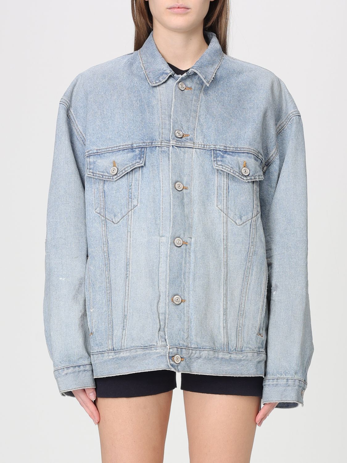 Balenciaga Balenciaga Jacket Woman Blue Size XS / US 0-2 / IT 36-38 - 1 Thumbnail