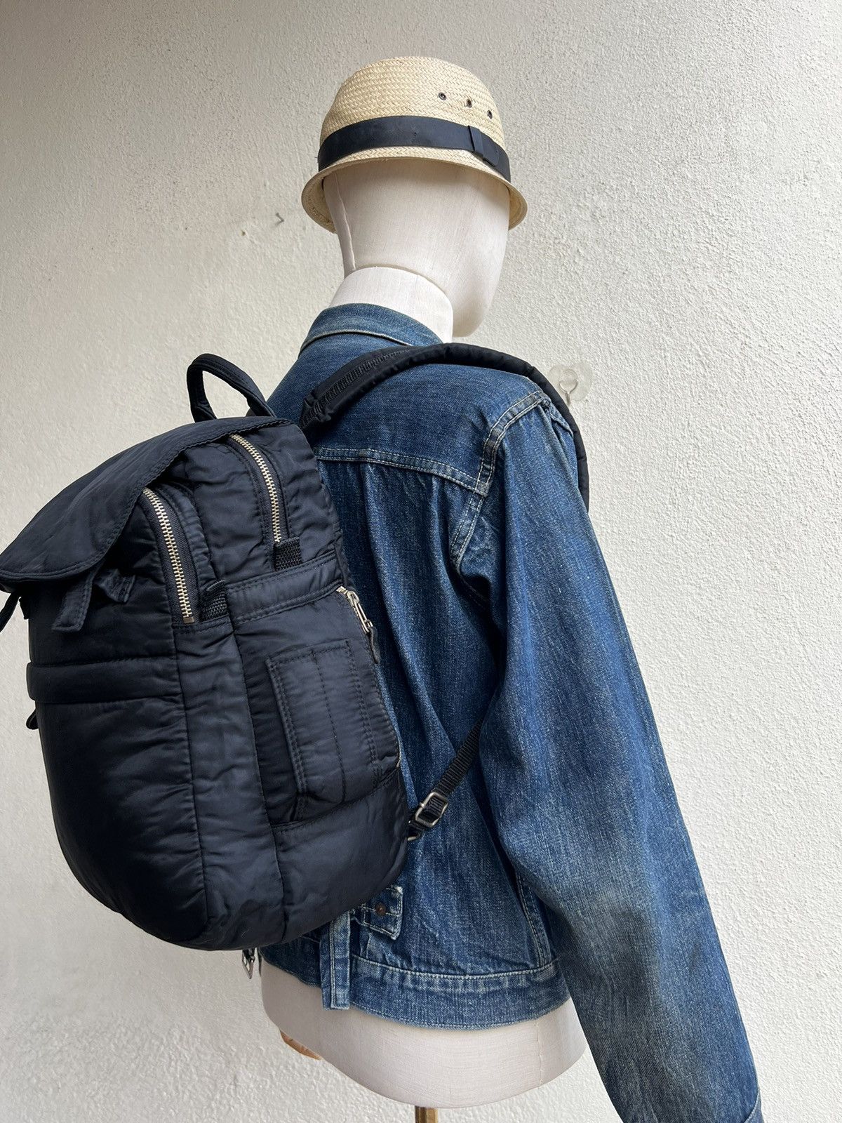 Vintage Vintage Hide & Seek Japan Nylon Tanker Backpack Bag Size ONE SIZE - 2 Thumbnail